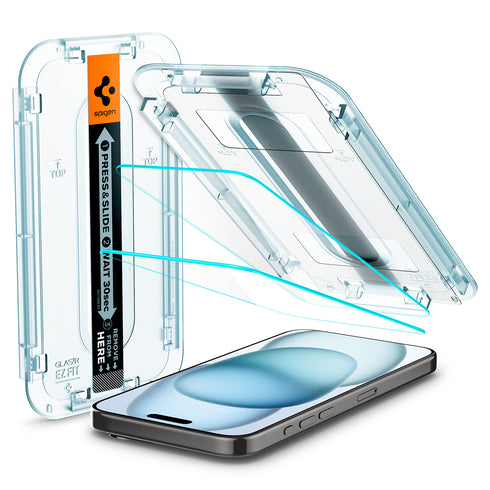 Spigen iPhone 15 Series Screen Protector GLAS.tR EZ Fit | Sensor Protected